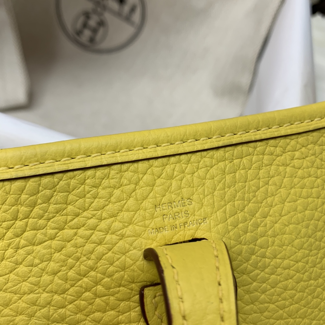 에르메스 미니 에블린16 옐로우 금장 끌레망스 가죽